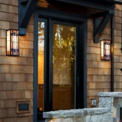 16.25" 1-Light Mission Style Stained Glass Outdoor Wall Sconce - River Of Goods 10 16.25" 1-Light Mission Style Stained Glass Outdoor Wall Sconce - River Of Goods -Garden Furniture Store GUEST e4370e78 afa6 4c8d 88f0 dd6b981d9fd7