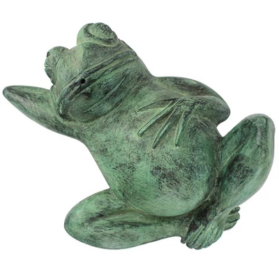Design Toscano Spitting Lazy Frog Emerald Verde Cast Bronze Garden Statue 5 Design Toscano Spitting Lazy Frog Emerald Verde Cast Bronze Garden Statue - Image 5
