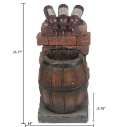 LuxenHome Resin Wine Bottle And Barrel Outdoor Fountain With LED Lights -Garden Furniture Store GUEST e48dc86c c0d8 4cd6 a9a7 6ccfe3232c0b