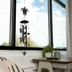 Dawhud Direct 32" H Black Sea Turtles Wind Chimes -Garden Furniture Store GUEST e6f13595 da06 4d83 af18 390e718704a6