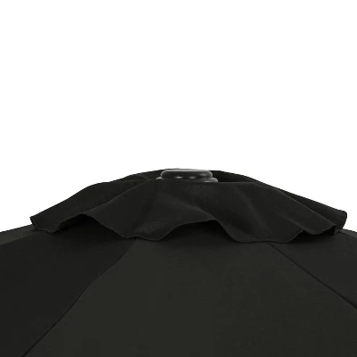 9' X 9' Mirage II Market Patio Umbrella With Auto-Tilt Black - Island Umbrella 8 9' X 9' Mirage II Market Patio Umbrella With Auto-Tilt Black - Island Umbrella - Image 8