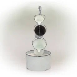 33" Rustic Metal Pails Fountain Cream White - Alpine Corporation -Garden Furniture Store GUEST e7cd1c1e 53f9 41c8 8bb6 c654aae67eb5