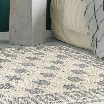 Traditional Geometric Infinity Border Indoor Outdoor Area Rug By Blue Nile Mills 9 Traditional Geometric Infinity Border Indoor Outdoor Area Rug By Blue Nile Mills - Image 9