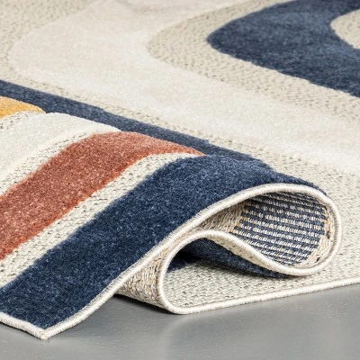 NuLOOM Katina Abstract Rainbow Indoor/Outdoor Patio Area Rug 3 NuLOOM Katina Abstract Rainbow Indoor/Outdoor Patio Area Rug - Image 3