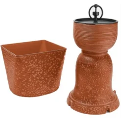 11" Indoor/Outdoor Polyresin 4-in-1 Fountain Tower With Planter - Bernini -Garden Furniture Store GUEST e96a3b6a 229e 4c58 8746 850e75acac7d
