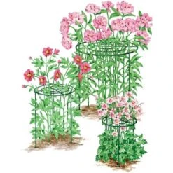 Gardener's Supply Company Grow Through Plant Support | Sturdy Metal Plants Support Frame For Peonies, Rose Ornamental Flower Garden Cage | Wide Top