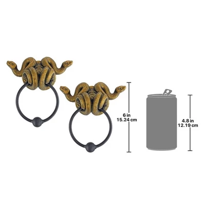 Design Toscano Egyptian Cobra Goddess Towel Ring Wall Sculpture: Set Of Two 2 Design Toscano Egyptian Cobra Goddess Towel Ring Wall Sculpture: Set Of Two - Image 2