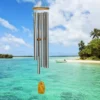 Woodstock Wind Chimes Signature Collection, Chimes Of Java, 50'' Silver Wind Chime JWS