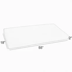 18" X 55" Anderson Indoor Outdoor Bench Cushion Bristol Matte - Sorra Home