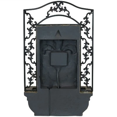 Sunnydaze Decor Sunnydaze 33"H Electric Polystone French Lily Design Outdoor Wall-Mount Water Fountain 6 Sunnydaze Decor Sunnydaze 33"H Electric Polystone French Lily Design Outdoor Wall-Mount Water Fountain - Image 6