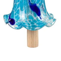 Evergreen Art Glass Speckle Blue Floral Shaped Bell Chime- 7 X 7 X 7 Inches Outdoor Decor -Garden Furniture Store GUEST ecc023c9 d3f0 4fc6 ae3c e0bf4010f8d0