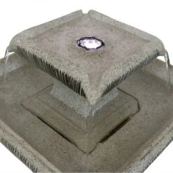 Sunnydaze Decor Sunnydaze 26"H Electric Resin 2-Tier Outdoor Square Bird Bath Water Fountain With LED Lights 9 Sunnydaze Decor Sunnydaze 26"H Electric Resin 2-Tier Outdoor Square Bird Bath Water Fountain With LED Lights -Garden Furniture Store GUEST ecd7f8c7 0ba5 4627 ad61 8e56209765c1