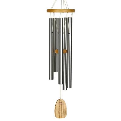 Woodstock Wind Chimes Signature Collection, Chimes Of Bali, 25'' Silver Wind Chime BWS 2 Woodstock Wind Chimes Signature Collection, Chimes Of Bali, 25'' Silver Wind Chime BWS - Image 2