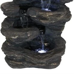Sunnydaze Decor Sunnydaze 24"H Electric Polystone Rock Falls Waterfall Outdoor Water Fountain With LED Lights 12 Sunnydaze Decor Sunnydaze 24"H Electric Polystone Rock Falls Waterfall Outdoor Water Fountain With LED Lights -Garden Furniture Store GUEST ee89e4f1 796f 4852 af2e 75bea4dcf1b1