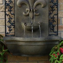 Sunnydaze Decor Sunnydaze 33"H Electric Polystone French Lily Design Outdoor Wall-Mount Water Fountain 13 Sunnydaze Decor Sunnydaze 33"H Electric Polystone French Lily Design Outdoor Wall-Mount Water Fountain -Garden Furniture Store GUEST ee9fd883 71af 4b47 bf99 11cd70480f70