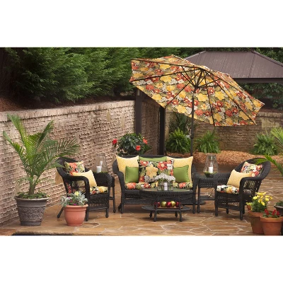 2pc Clemens Noir Outdoor Throw Pillows Black - Pillow Perfect 1 2pc Clemens Noir Outdoor Throw Pillows Black - Pillow Perfect