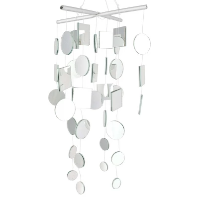 Woodstock Wind Chimes Asli Arts® Collection, Mirror Chime, Medium 20'' Wind Chime C125 2 Woodstock Wind Chimes Asli Arts® Collection, Mirror Chime, Medium 20'' Wind Chime C125 - Image 2