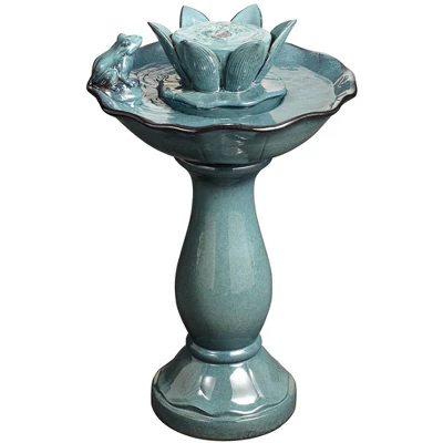John Timberland Pleasant Pond Modern Bubbler Lotus Flower Outdoor Floor Water Fountain 25 1/4" For Yard Garden Patio Deck Porch House Exterior 7 John Timberland Pleasant Pond Modern Bubbler Lotus Flower Outdoor Floor Water Fountain 25 1/4" For Yard Garden Patio Deck Porch House Exterior - Image 7