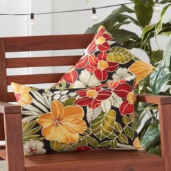Set Of 2 Outdoor Lumbar Throw Pillows Aloha - Kensington Garden