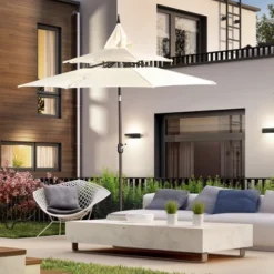 Aoodor 9FT Patio Umbrella Outdoor Table Umbrella 3 Tiers With 8 Ribs -Garden Furniture Store GUEST f23a0902 7d2e 4f25 b51e 65241982c434