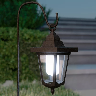 Hanging Solar Coach Lights- 26" Outdoor Lighting With Hanging Hooks For Garden, Path, Landscape, Patio, Driveway, Walkway- Set Of 2 By Nature Spring 2 Hanging Solar Coach Lights- 26" Outdoor Lighting With Hanging Hooks For Garden, Path, Landscape, Patio, Driveway, Walkway- Set Of 2 By Nature Spring - Image 2