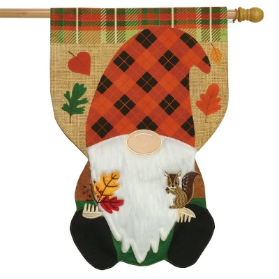 Fall Gnome Burlap House Flag 40" X 28" Briarwood Lane 1 Fall Gnome Burlap House Flag 40" X 28" Briarwood Lane