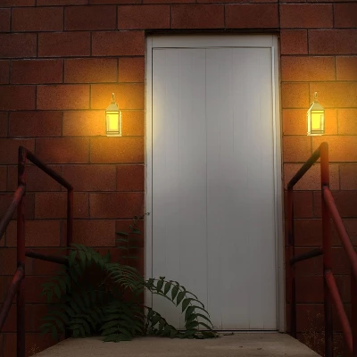 Solar Portable Hanging Outdoor Lantern With Hanger And Flame/Still Light Black - Techko Maid 6 Solar Portable Hanging Outdoor Lantern With Hanger And Flame/Still Light Black - Techko Maid - Image 6