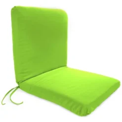 Plow & Hearth - Polyester Classic Outdoor Chair Cushion With Ties, Forest Green