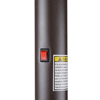 9-Foot Patio Umbrella - Deck Shade With Solar Powered LED Lights, Push Button Tilt, And Fade Resistant, UV Protection Canopy By Villacera (Blue) 3 9-Foot Patio Umbrella - Deck Shade With Solar Powered LED Lights, Push Button Tilt, And Fade Resistant, UV Protection Canopy By Villacera (Blue) - Image 3