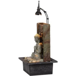 John Timberland Namaste Buddha Zen Waterfall Indoor Tabletop Water Fountain With LED Light 11 1/2" For Table Office Desk Home Bedroom Meditation 7 John Timberland Namaste Buddha Zen Waterfall Indoor Tabletop Water Fountain With LED Light 11 1/2" For Table Office Desk Home Bedroom Meditation -Garden Furniture Store GUEST f608a2d6 7f76 4187 a31d d8e41ef7438e