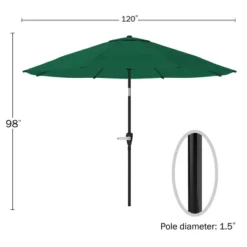 Nature Spring 10' Auto-Tilt Hand-Crank Patio Umbrella - Hunter Green Color -Garden Furniture Store GUEST f681a984 09cf 4c26 b7a8 71bdc8d0d4ff