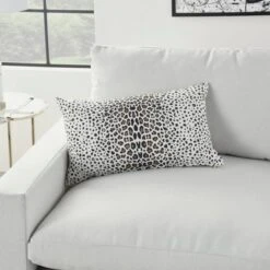 14"x24" Oversized Reversible Indoor/Outdoor Leopard Print Lumbar Throw Pillow - Mina Victory -Garden Furniture Store GUEST f849f65c e6df 4501 827b bd566b4709f4