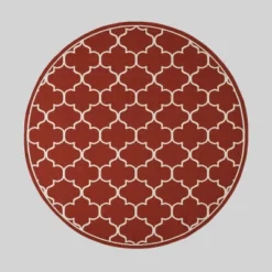 Thornhill Geometric Outdoor Rug Red/Ivory - Christopher Knight Home -Garden Furniture Store GUEST f959e436 88f8 4800 8645 5c040816b657