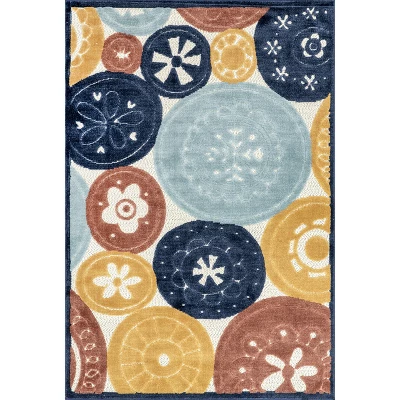 NuLOOM Crissie Coastal Sand Dollar Indoor/Outdoor Patio Area Rug 9 NuLOOM Crissie Coastal Sand Dollar Indoor/Outdoor Patio Area Rug - Image 9
